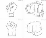 Fist Coloring 264px 54kb sketch template