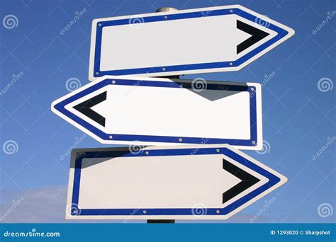 blank   direction signpost stock photo image