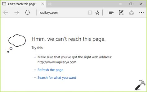 [fix] hmm we can t reach this page error in microsoft edge