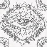 Coloring Pages Mandala Eye Sun Psychedelic Print Color Moon Trippy Drawing Outline Printable Abstract Begs Adult Drawings Tumblr Adults Madness sketch template