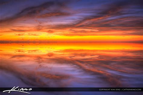 tranquil refelection ocean sky