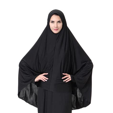 muslim women black face cover abaya islamic khimar clothes headscarf