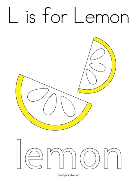 lemon coloring page twisty noodle