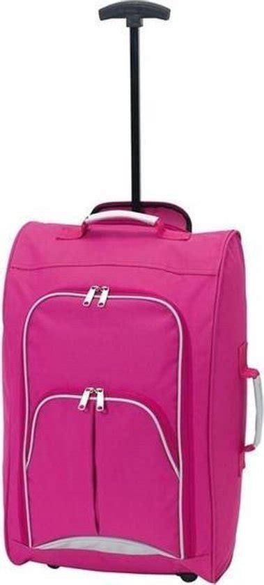 handbagage reiskoffertrolley roze  cm reistassen op wielen bolcom