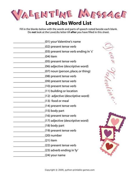valentines day printable games