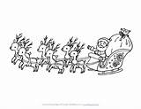 Sleigh Santa Coloring Pages Christmas Flying Color Reindeer Kids His Printable Print Sheets Crafts Cute Colors Kawaii Allkidsnetwork Choose Board sketch template