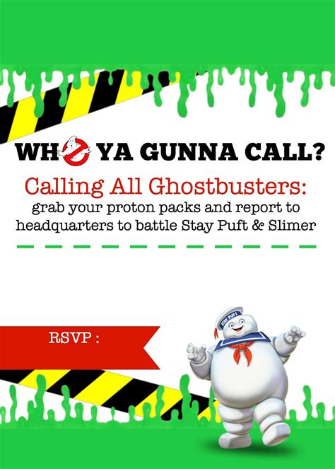 printable ghostbusters invitations printable word searches
