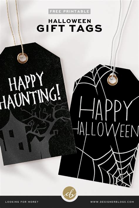 halloween tags printable  designs designer blogs