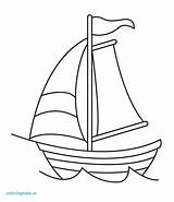 Boat Drawing Simple Coloring Row Getdrawings Pages sketch template