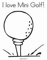 Coloring Golf Mini Tee Ball Favorites Login Add sketch template