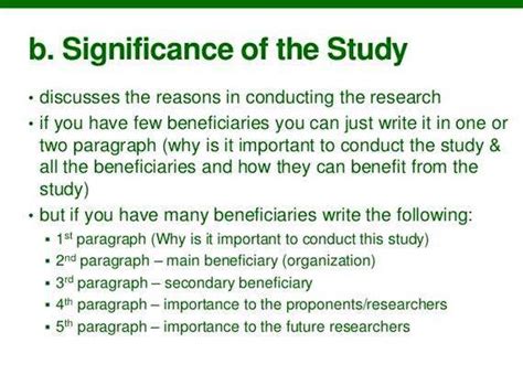 significance   study sample  thesis proposal