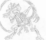 Xenomorph Coloring Pages Drawing Alien Queen Easy Getdrawings Getcolorings sketch template