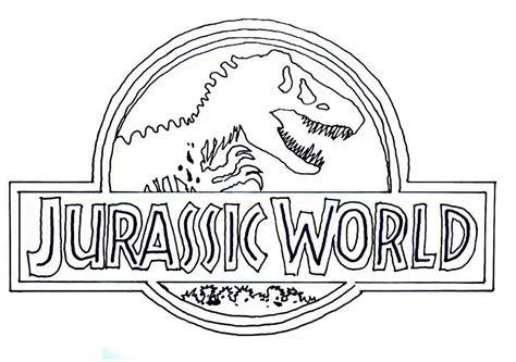logo  jurassic world coloring page  printable coloring pages