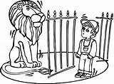 Zoo Coloring Pages Drawing Clipartmag Animals Lion Kid sketch template
