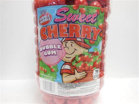 Sweet Cherry Double Bubble Gum Balls 1 Lb 453g About 55 Gumballs