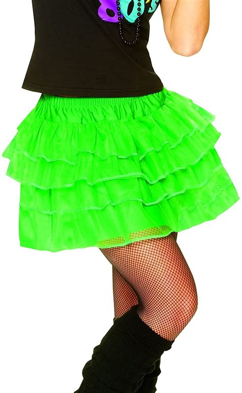 Ladies 80s Skirt Dancing Fancy Dress Costume