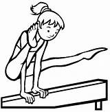 Gymnastics Coloring Pages Printable Colouring Drawing Easy Color Print Everfreecoloring Kids Exerciseing People Getdrawings Popular sketch template