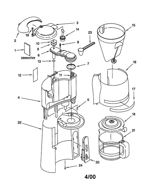 diagram   coffee maker   parts