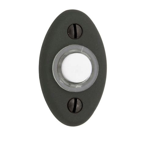 baldwin   oval wired lighted push button doorbell  oil rubbed bronze   home depot