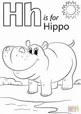 Coloring Letter Pages Hippo Hippopotamus Alphabet Printable Preschool Cartoon Kids Print Letters Supercoloring Color Colouring Worksheets Sheets Abc Super Crafts sketch template