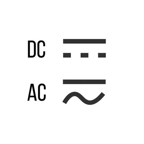 detail lambang arus ac  dc koleksi nomer