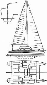 Catamaran Coloring Template Plans Hull Pages sketch template