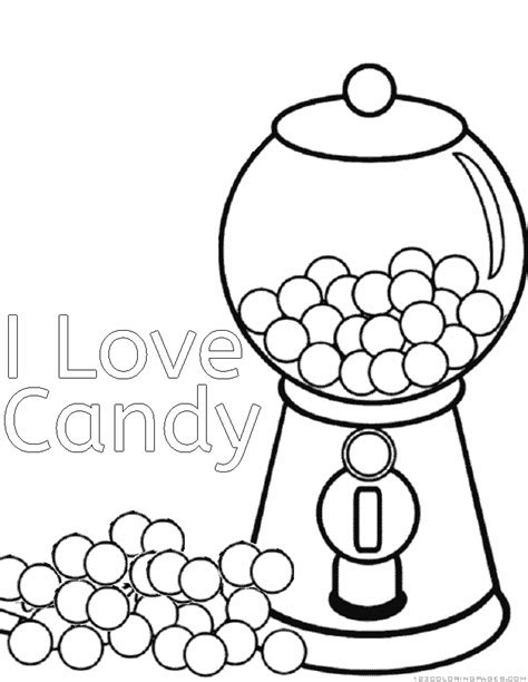 candy coloring pages cute