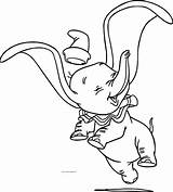 Coloring Dumbo sketch template