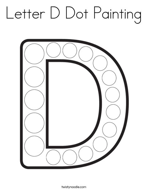 letter  dot painting coloring page twisty noodle