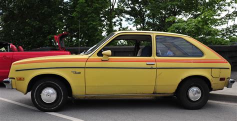chevrolet chevette  door hatchback yellow red introd flickr