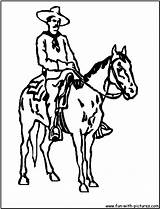 Horse Cowboy Coloring Pages Printable Fun Getcolorings sketch template