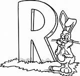 Coloring Pages Preschool Rabbit Letter Alphabet Kids Colouring Worksheets Printable Print Drawing Template Kindergarten Letters Clipart English School Abc Animal sketch template