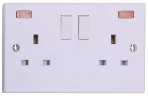 socket 13 amp 2 gang switched with pilot light s213 s in stock