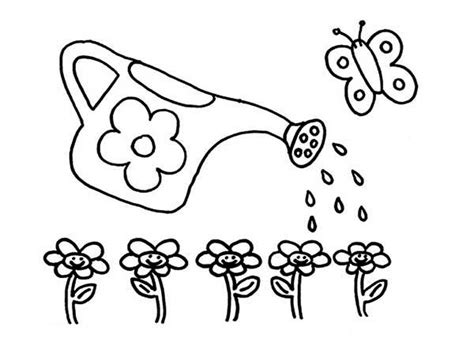 pin  watering  coloring pages