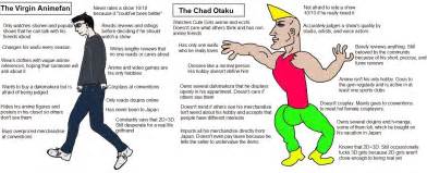 virgin animefan vs chad otaku justneckbeardthings