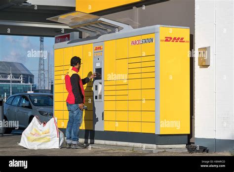 dhl service point  res stock photography  images alamy