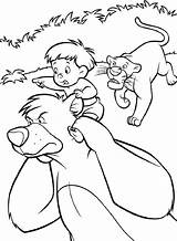 Selva Giungla Mowgli Bagheera Baloo Dibujoscolorear Portada sketch template