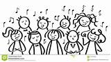Choir Clipart Singing Funny Women Background Stick Shutterstock Cliparts Sing sketch template