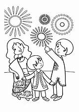 Diwali Coloring Pages Clipart Kids Drawing Happy Colouring Festival Printable Family Beautiful Celebrate Diya Sketches Color Explore Cartoon Festivals Print sketch template