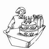 Present Cake Birthday Surfnetkids Coloring sketch template