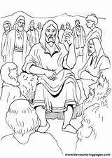 Jesus Coloring Preaching Pages Bible Please Print Handout Below Click Coloringpages Benscoloringpages sketch template