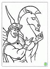 Coloring Hercules Dinokids Book Coloringdisney sketch template