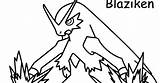 Blaziken Coloring Pages Pokemon sketch template