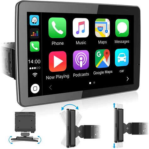 buy single din bluetooth car stereo   ips touchscreen audio  carplay android auto