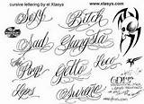 Cursive Tattoo Fonts Font Alphabet Styles Letters Gangster Lettering Fancy Tattoos Script Writing Letter Calligraphy Cool Designs Name Generator Handwriting sketch template