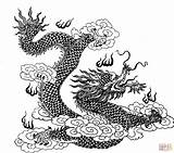 Dragon Coloring Pages Hard Clouds Dragons Seawing Asian Dungeons Printable Color Chinese Face Getcolorings Trigger Painting Colorings Print Drawing Pixabay sketch template