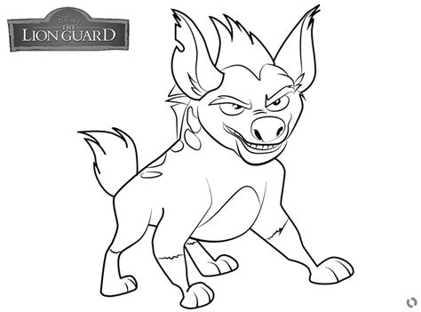 lion guard coloring pages janja  printable coloring pages