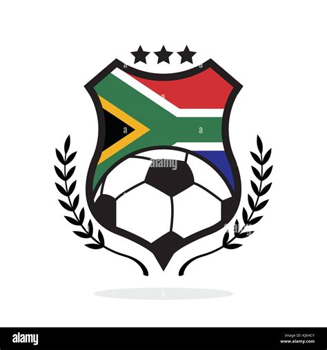 south africa national flag football crest stock vector image art alamy