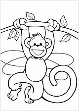 Coloring Monkeys Children Kids Pages Funny Printable sketch template