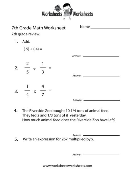 seventh grade solving equations worksheet printable math worksheets